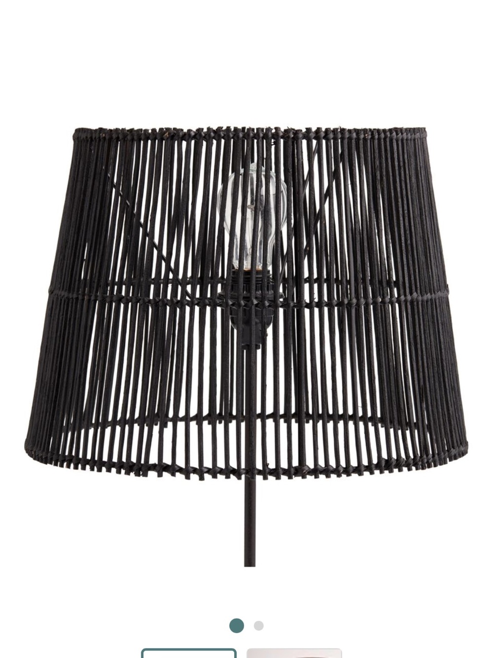 Cost Plus World Market Black Rattan Table Lamp Shade